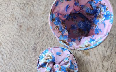 Free sewing pattern for collapsible flower bin